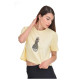 Target Γυναικεία κοντομάνικη μπλούζα Single Jersey Crop Top Pineapple